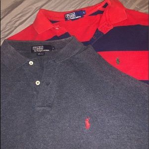 Ralph Lauren Polo shirts. Lot of 2 long sleeve. L